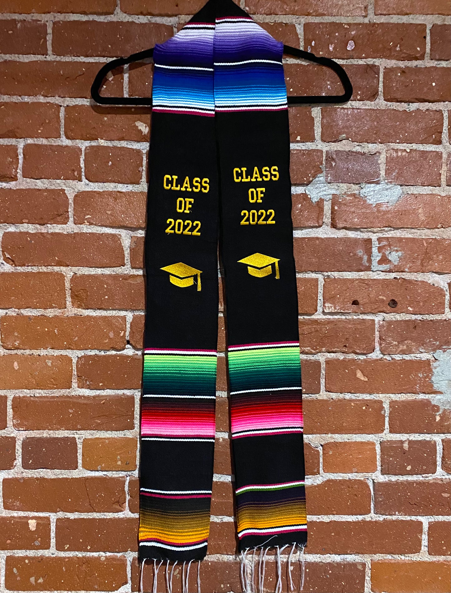 Mexican Sarape Sash in Black