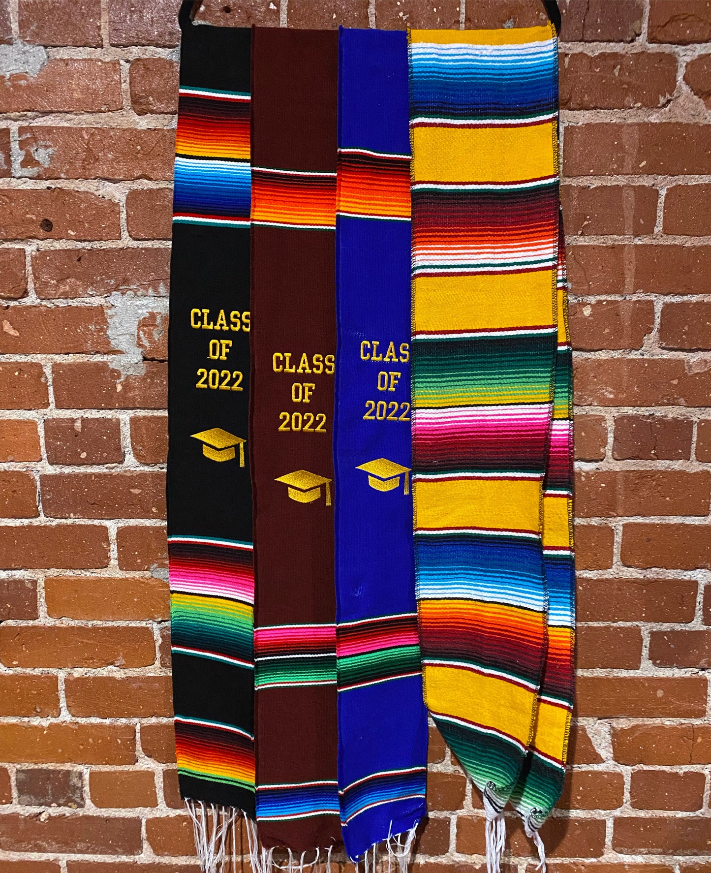 Mexican Sarape Sash in Black