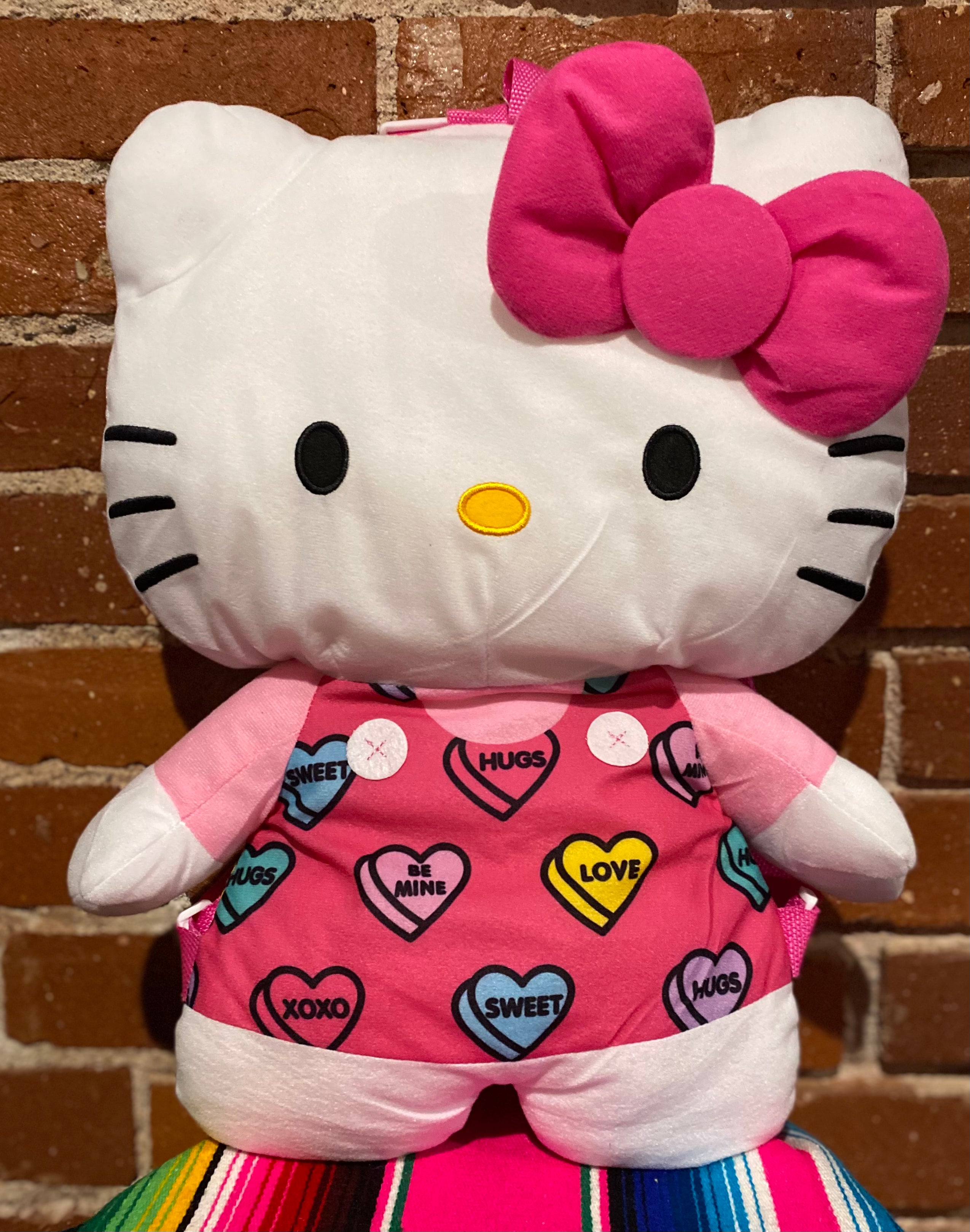 hello kitty fluffy backpack Hello Kitty Sweetheart Overall Backpack Plush – Ana's Everything Store