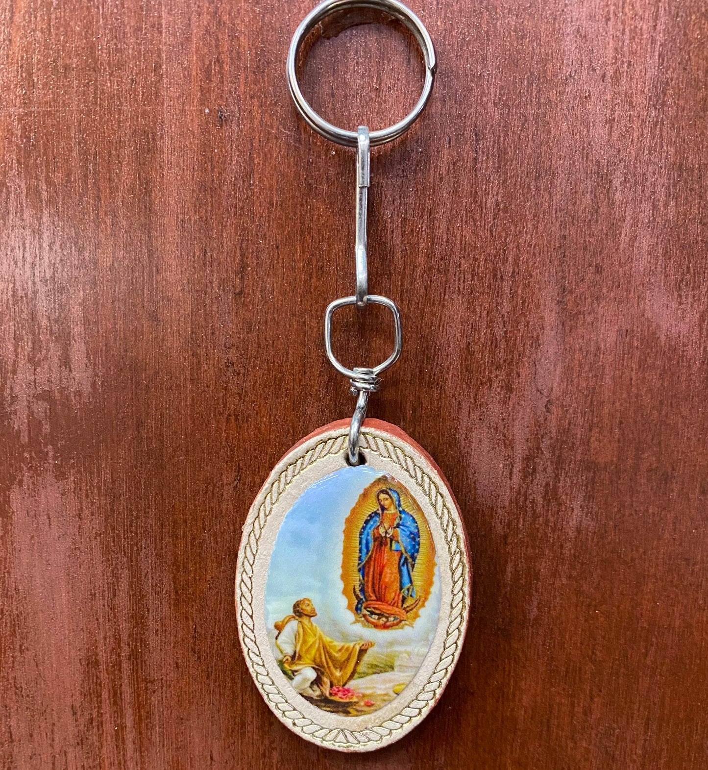 Virgen de Guadalupe with Juan Diego Key Chain