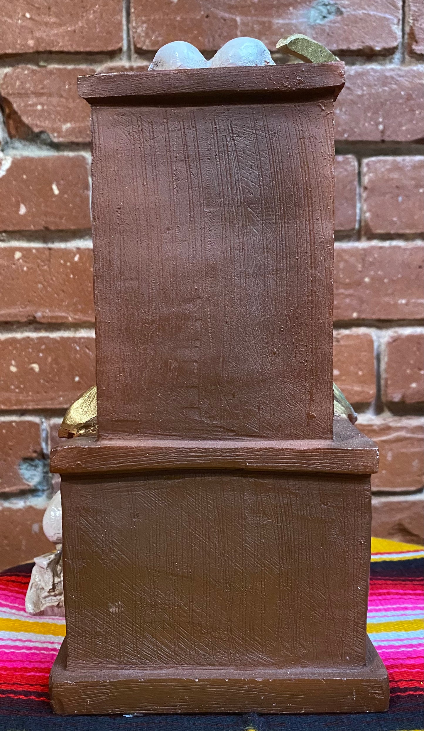 La Santa Muerte Sitting with a Dog 3 Metales Statue