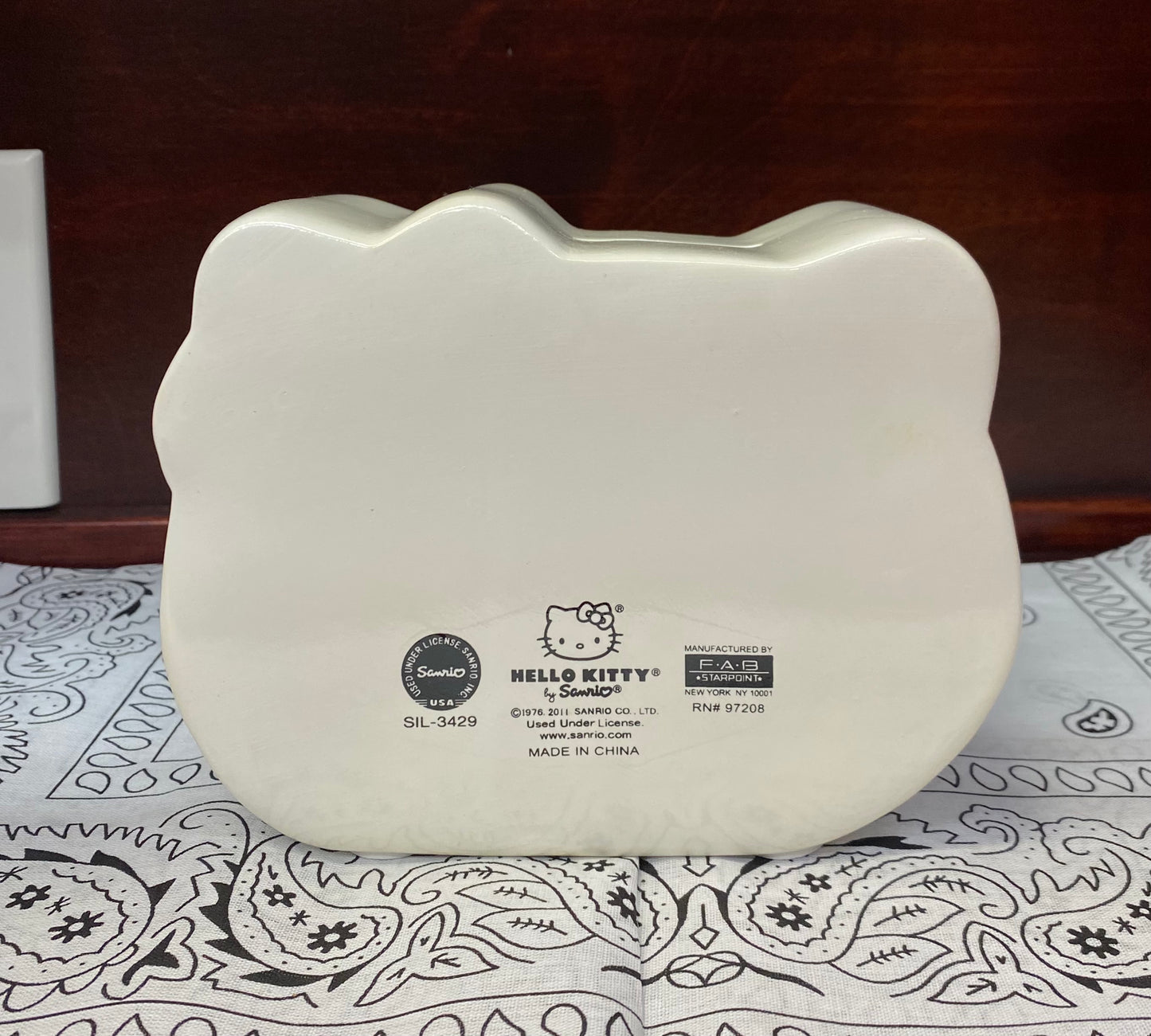 Hello Kitty Black and White Piggy Bank