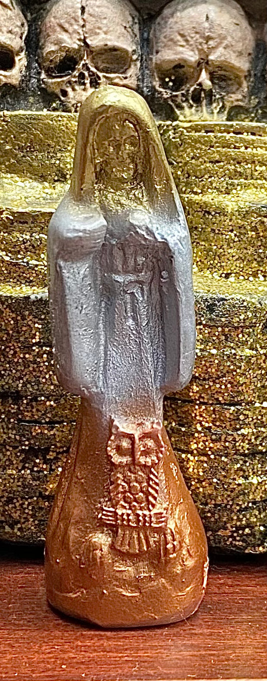 Mini 3 Metallics Santa Muerte Statue