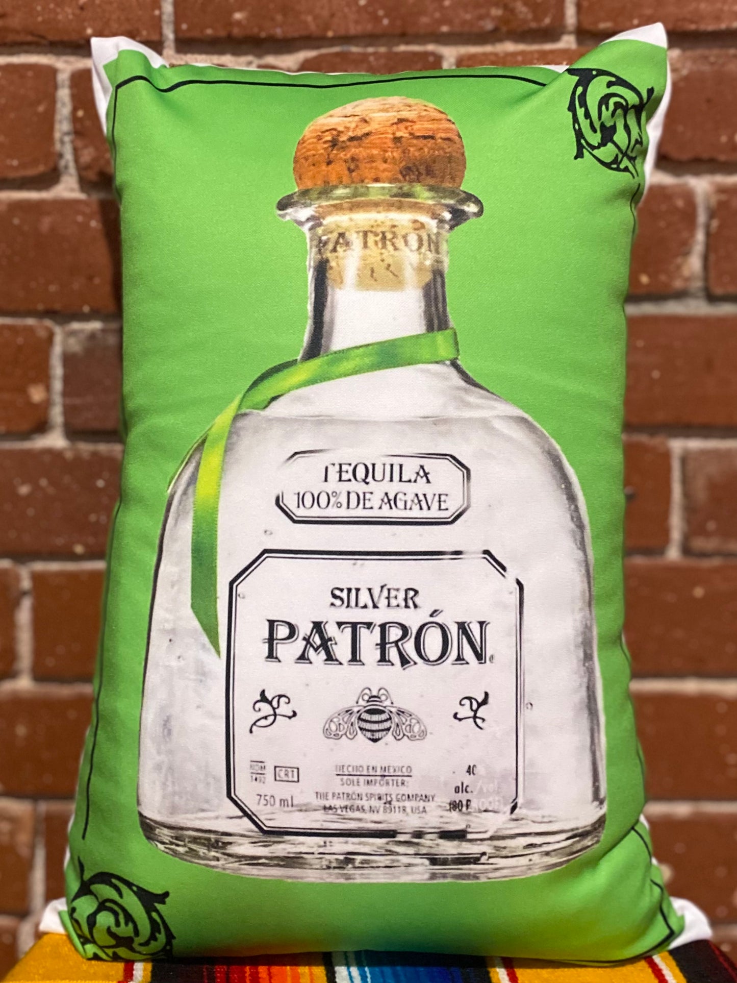 Patron Tequila Bottle Pillow