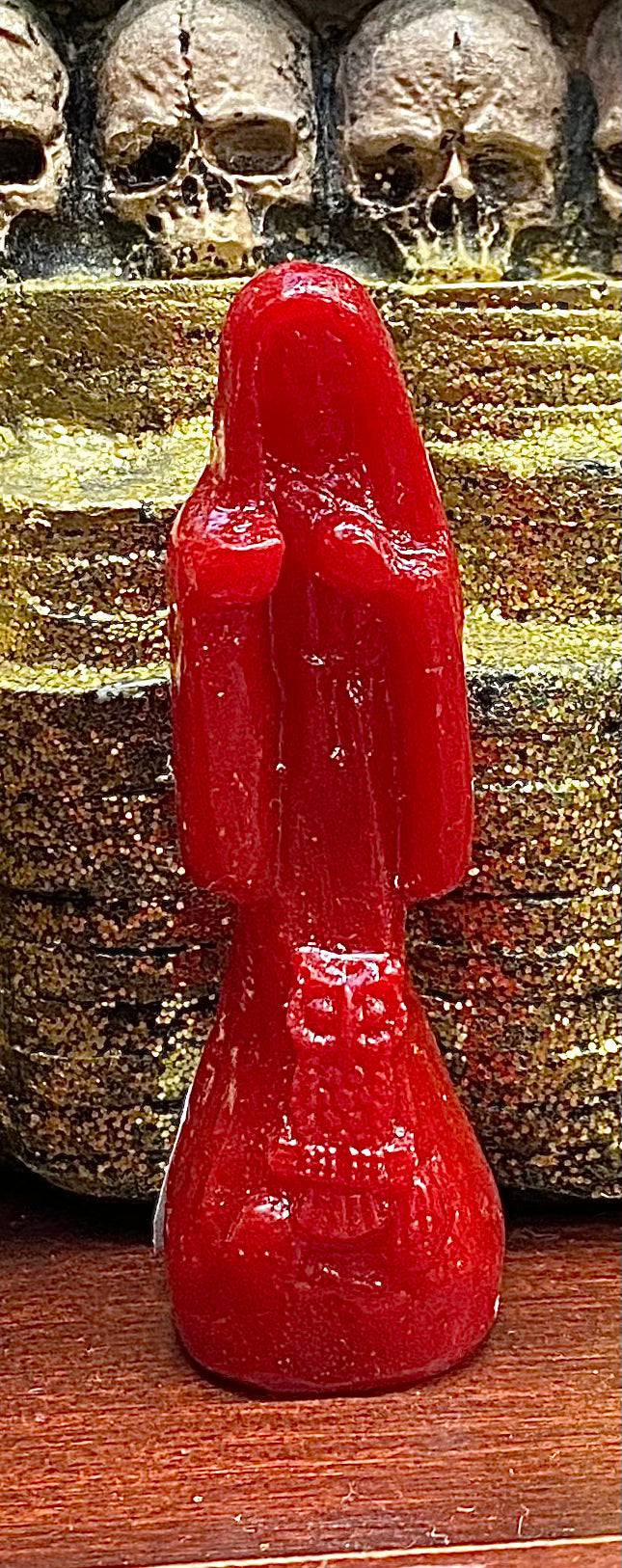 Mini Red Santa Muerte Statue