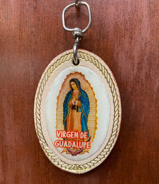 Virgen de Guadalupe with Text Key Chain