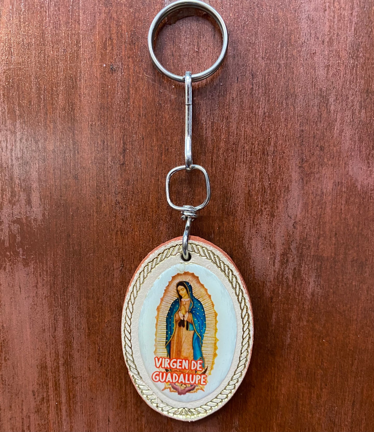 Virgen de Guadalupe with Text Key Chain