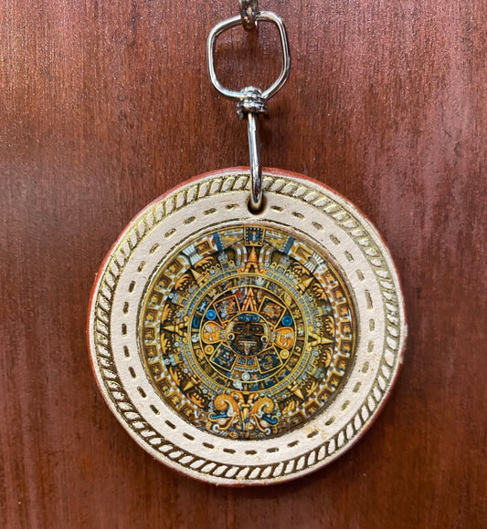 Aztec Calendar Key Chain