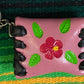 Mini Pink Leather Bag Key Chain
