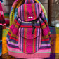 Pinks, Purples and Yellow Mexican Medium Sized Handwoven Backpack