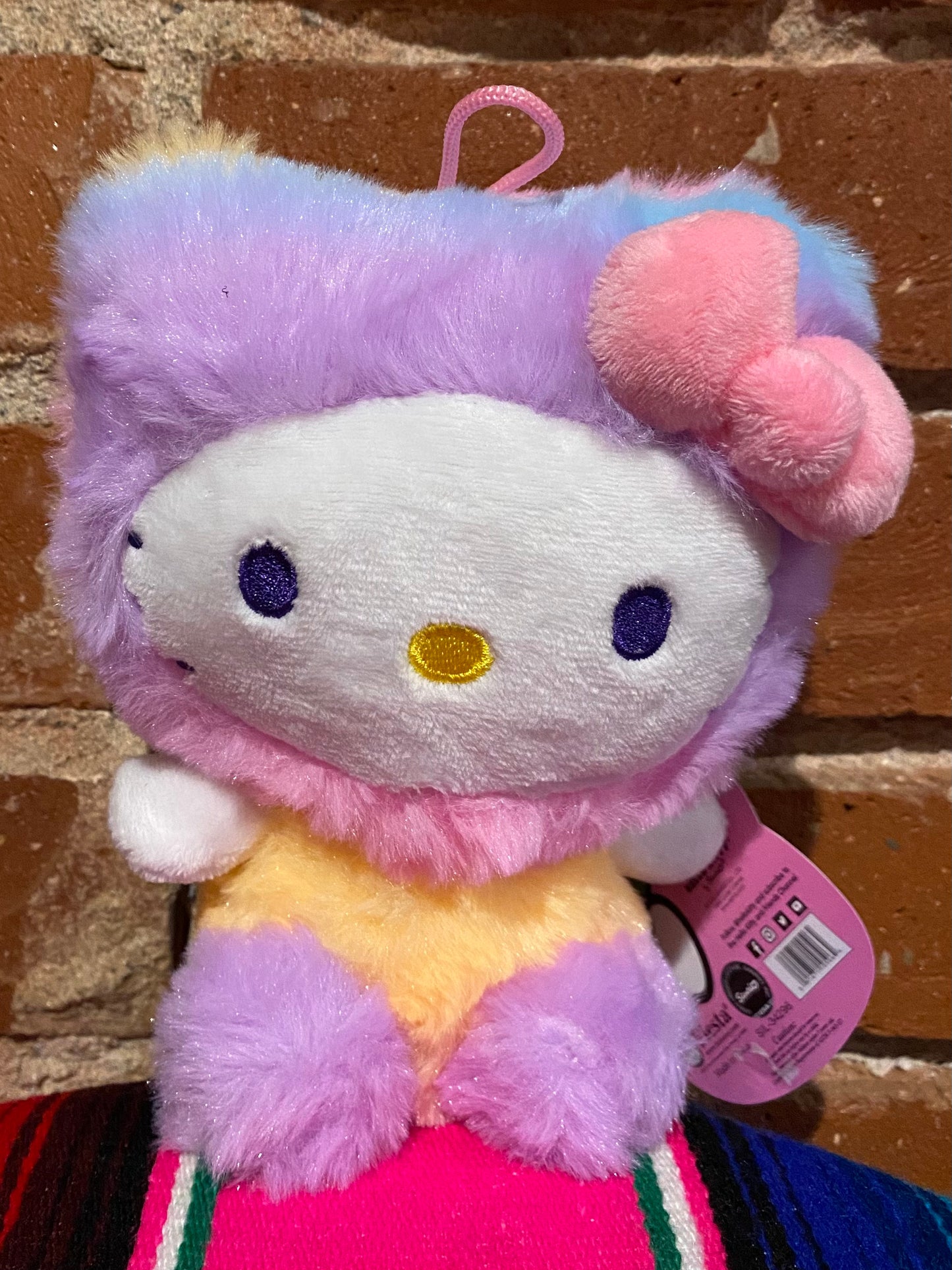 Hello Kitty in a Fluffy Colorful Costume Small Plush
